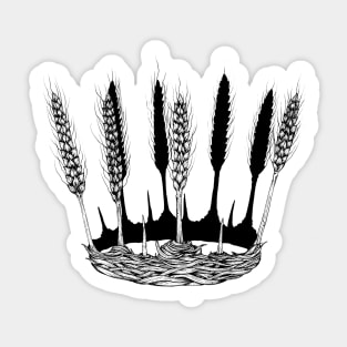 Crown of wheat Sticker